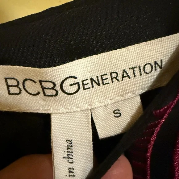 BCBGeneration Black Dress with Red Embroidery - Picture 2 of 2